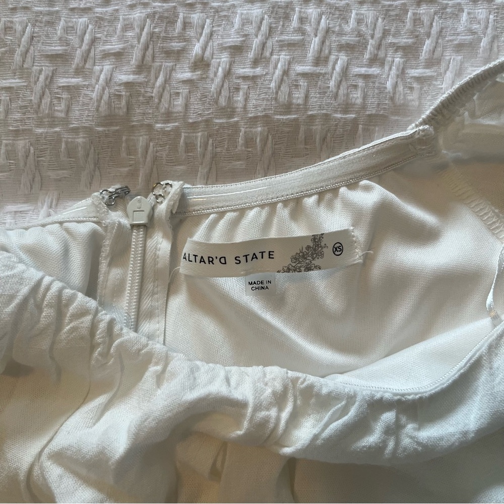 Altar'd State White Ruffled Romper - Picture 3 of 3